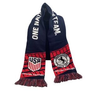 USA Soccer National Team Scarf Continental Official Partner Navy Red One Nation
